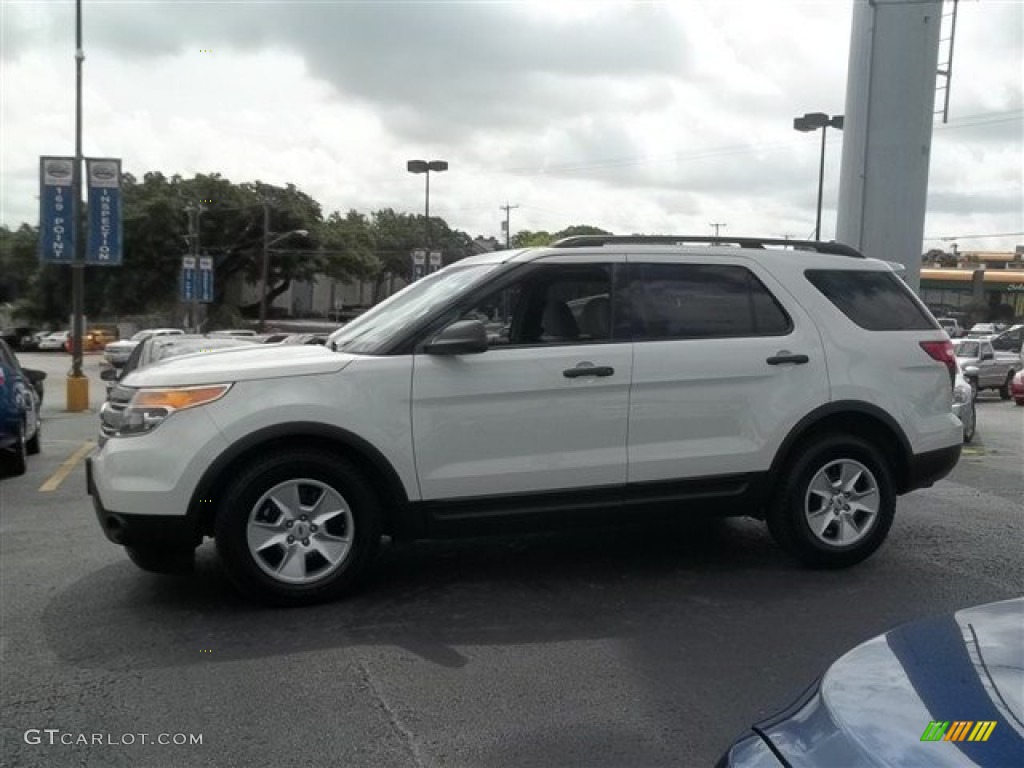 2011 Explorer FWD - White Suede / Medium Light Stone photo #6