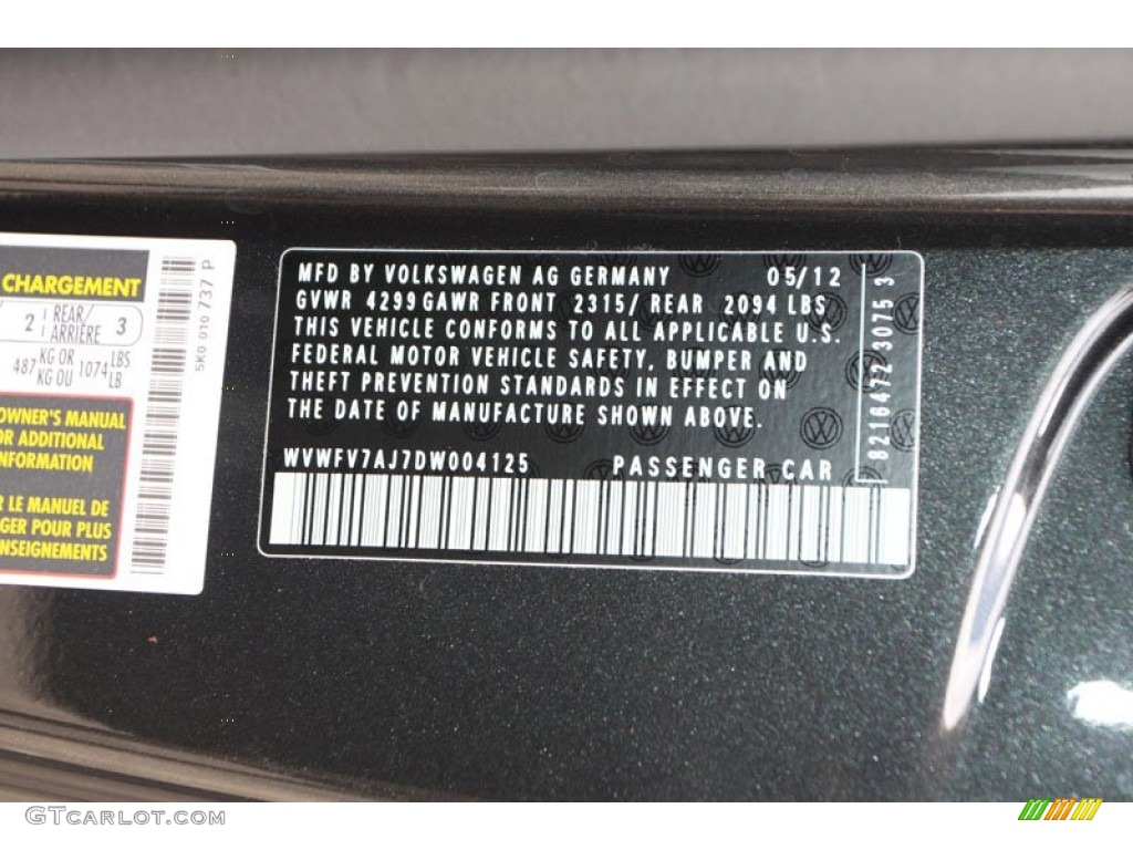 2013 GTI 2 Door - Carbon Steel Gray Metallic / Interlagos Plaid Cloth photo #25