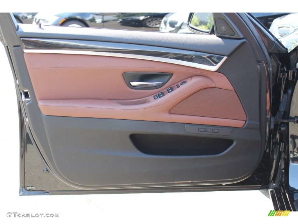 2011 BMW 5 Series 550i Sedan Cinnamon Brown Door Panel Photo #68423645
