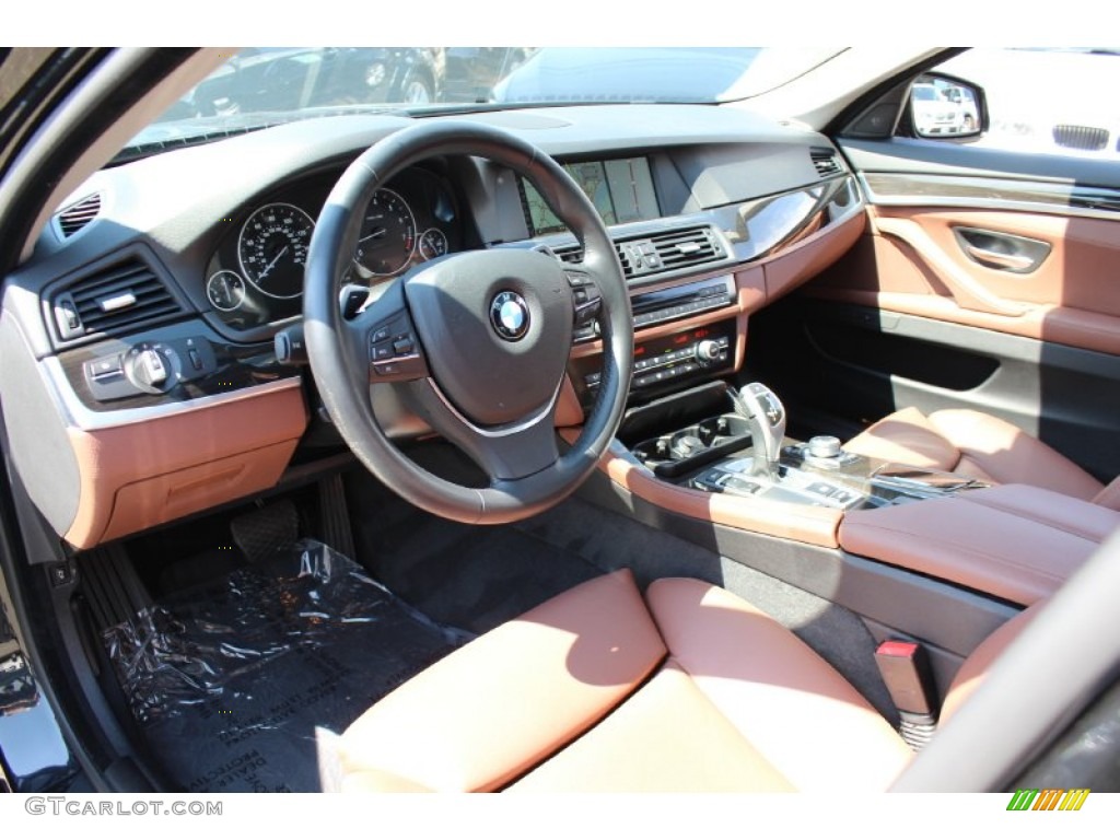 Cinnamon Brown Interior 2011 BMW 5 Series 550i Sedan Photo #68423654