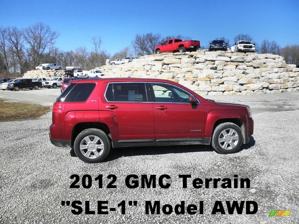 2012 Terrain SLE AWD - Merlot Jewel Metallic / Jet Black photo #1