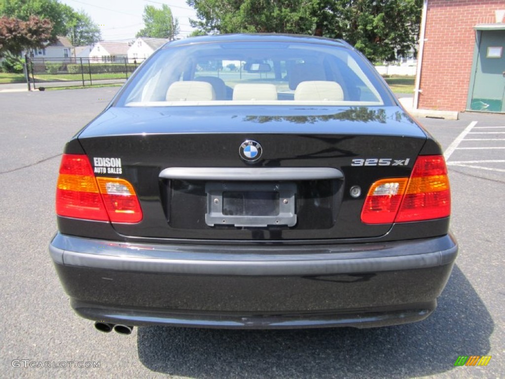 2005 3 Series 325xi Sedan - Black Sapphire Metallic / Sand photo #6