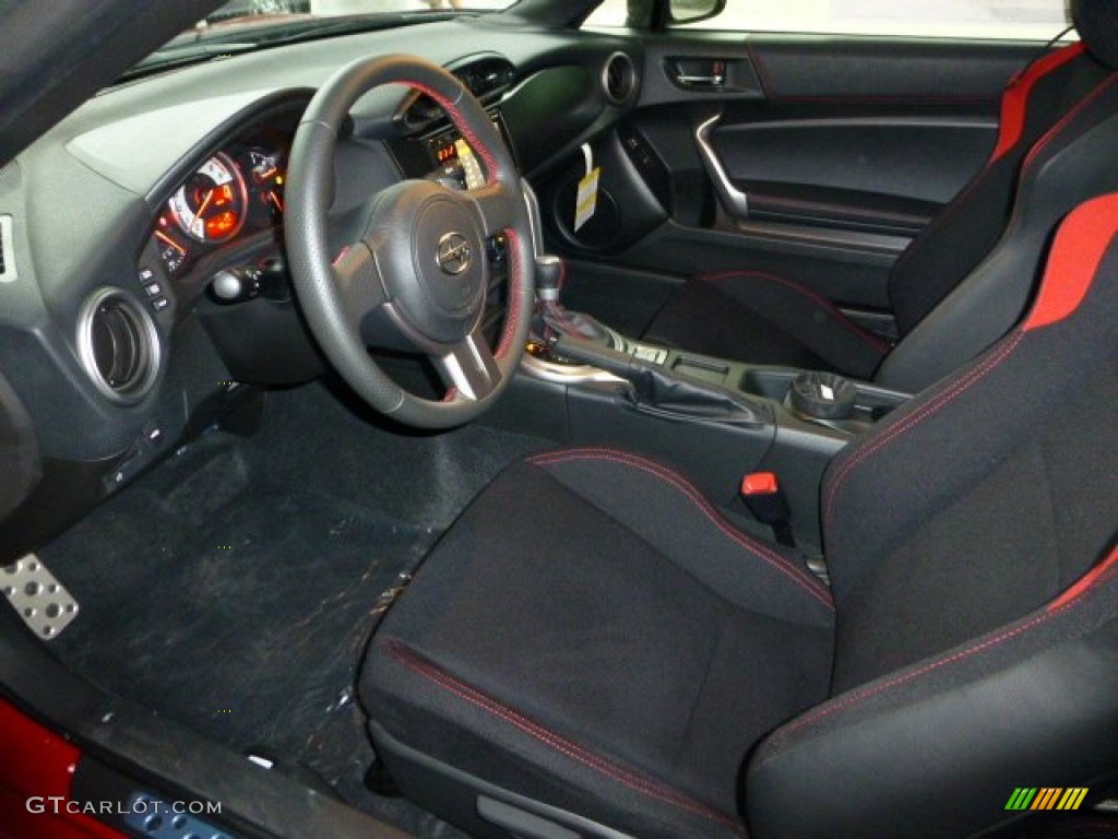 Black/Red Accents Interior 2013 Scion FR-S Sport Coupe Photo #68427380