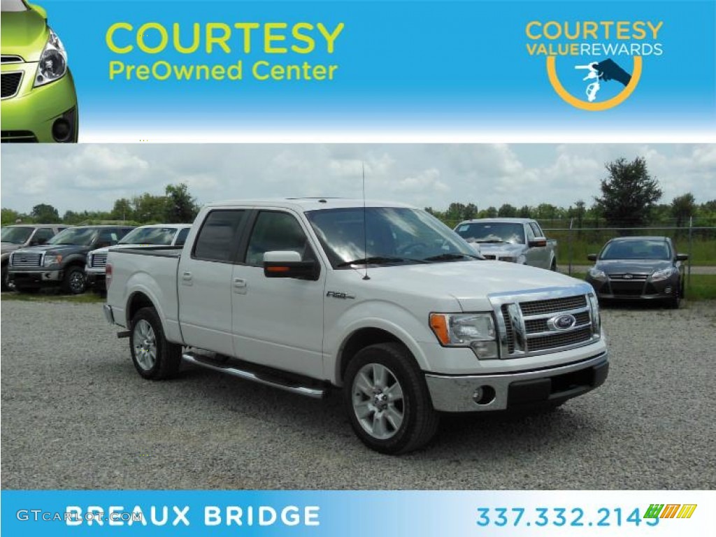 2010 F150 Lariat SuperCrew - Oxford White / Black photo #1