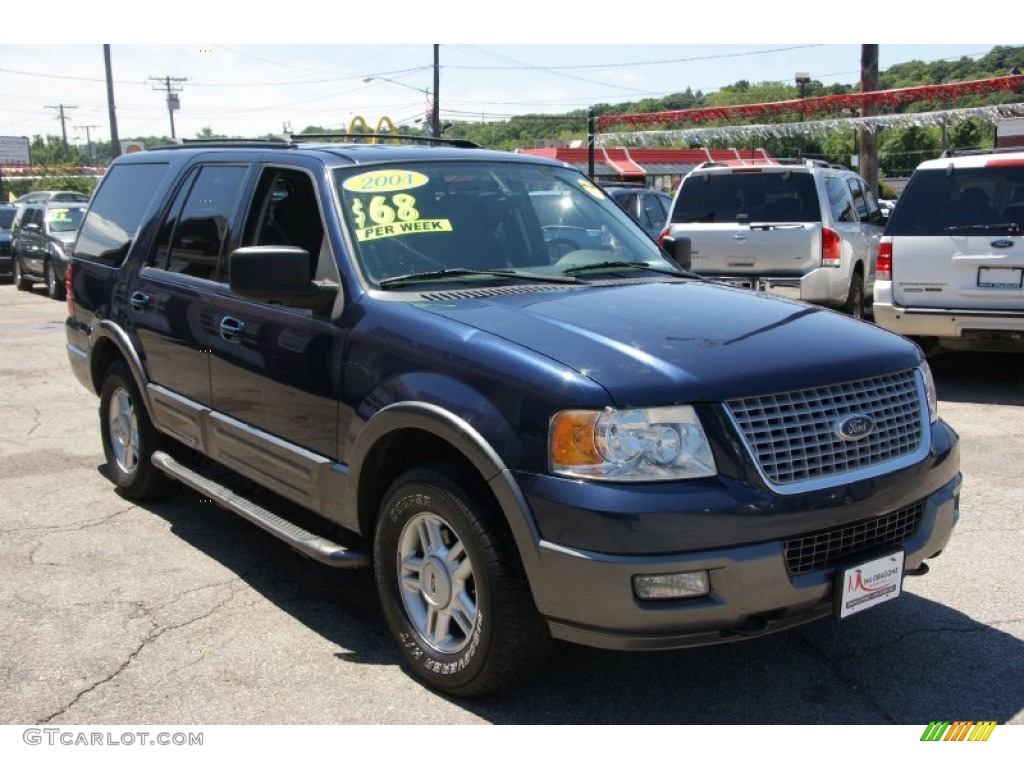 2004 Expedition XLT 4x4 - True Blue Metallic / Medium Flint Gray photo #3