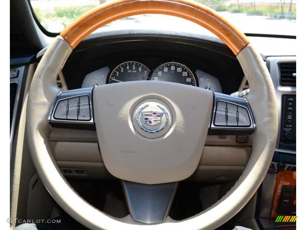 2008 Cadillac XLR Roadster Cashmere/Ebony Steering Wheel Photo #68428637