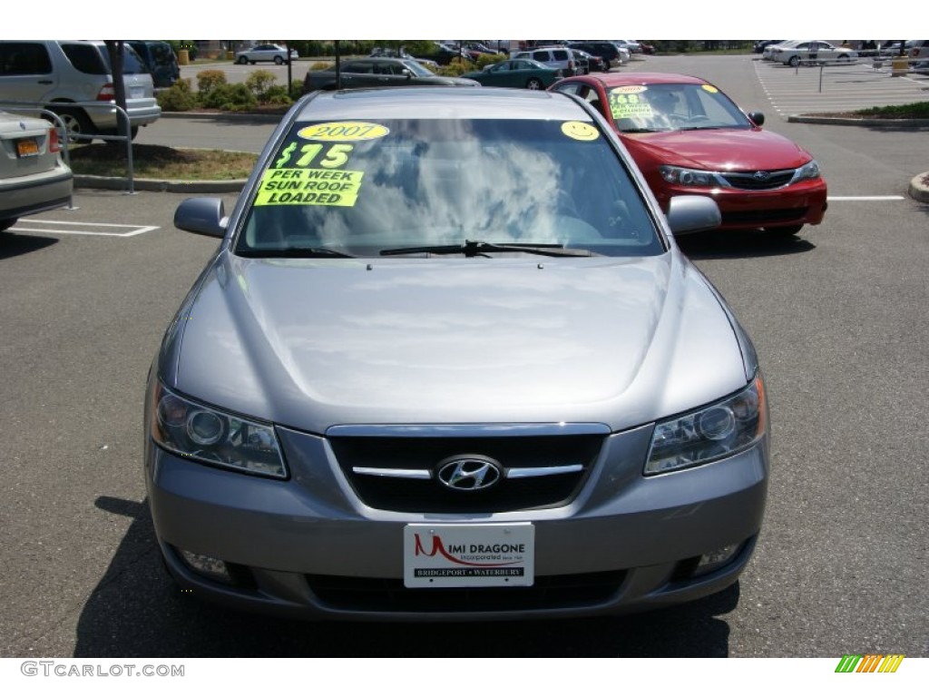 2007 Sonata Limited V6 - Bright Silver / Gray photo #2