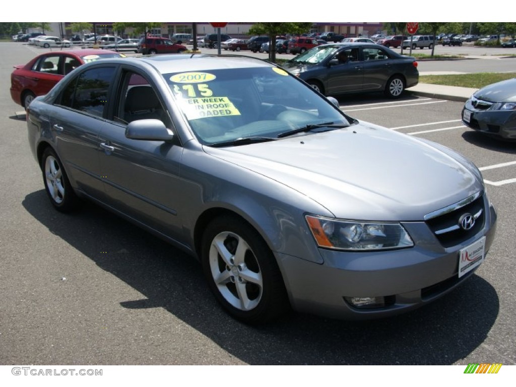 2007 Sonata Limited V6 - Bright Silver / Gray photo #3