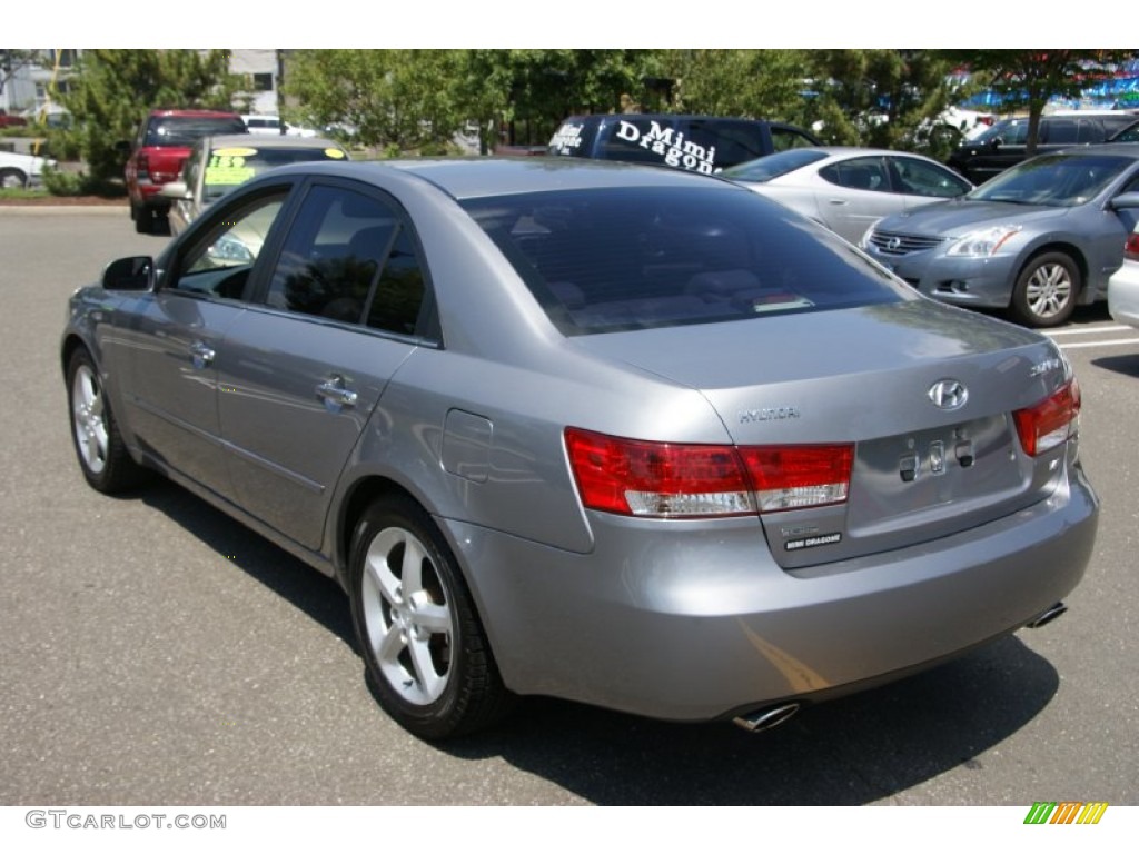 2007 Sonata Limited V6 - Bright Silver / Gray photo #7
