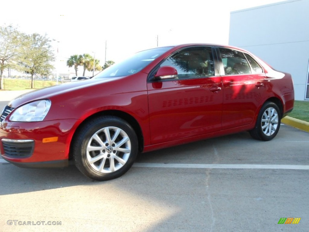 2010 Jetta Limited Edition Sedan - Salsa Red / Cornsilk Beige photo #3