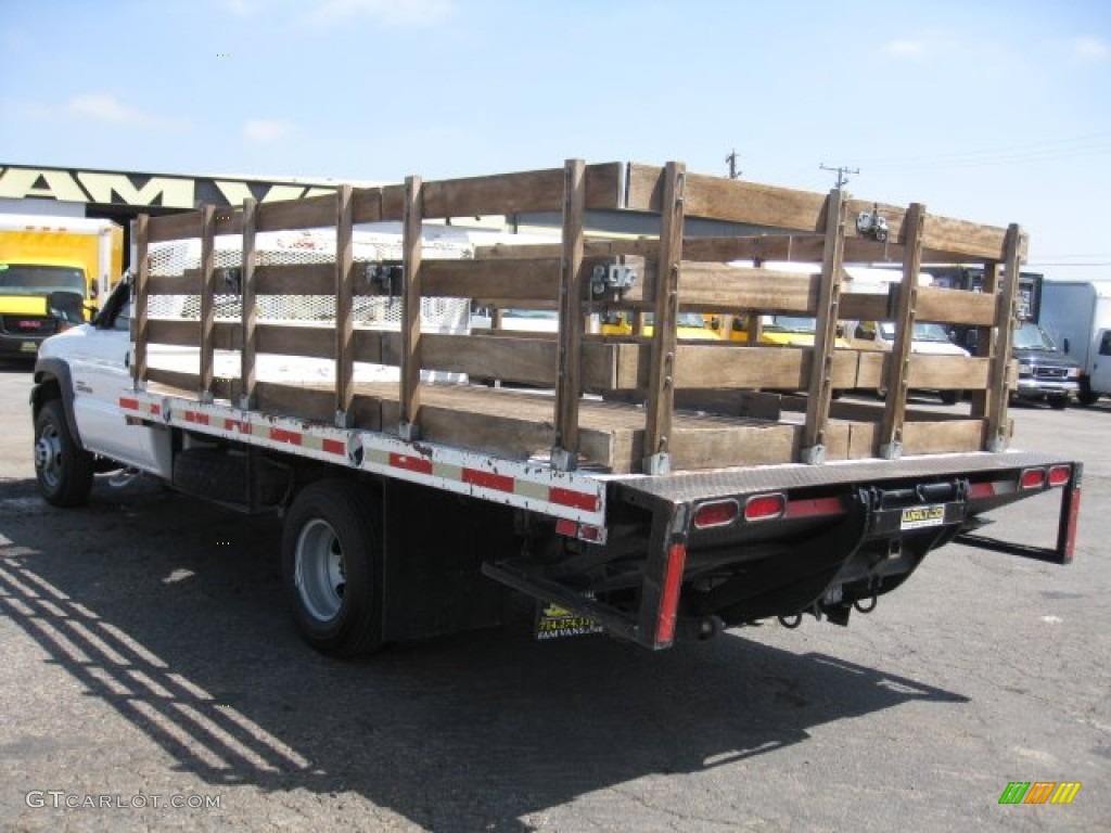 2002 Sierra 3500 SL Regular Cab Dually Flat Bed - Summit White / Graphite photo #4
