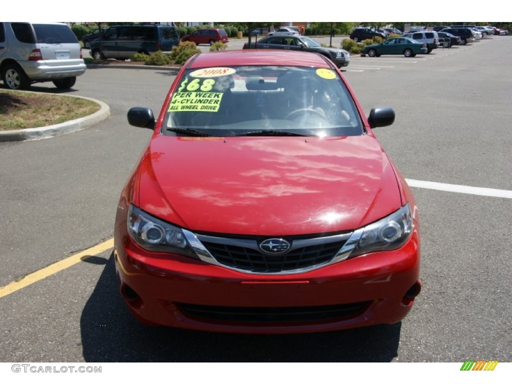 2008 Impreza 2.5i Sedan - Lightning Red / Ivory photo #2