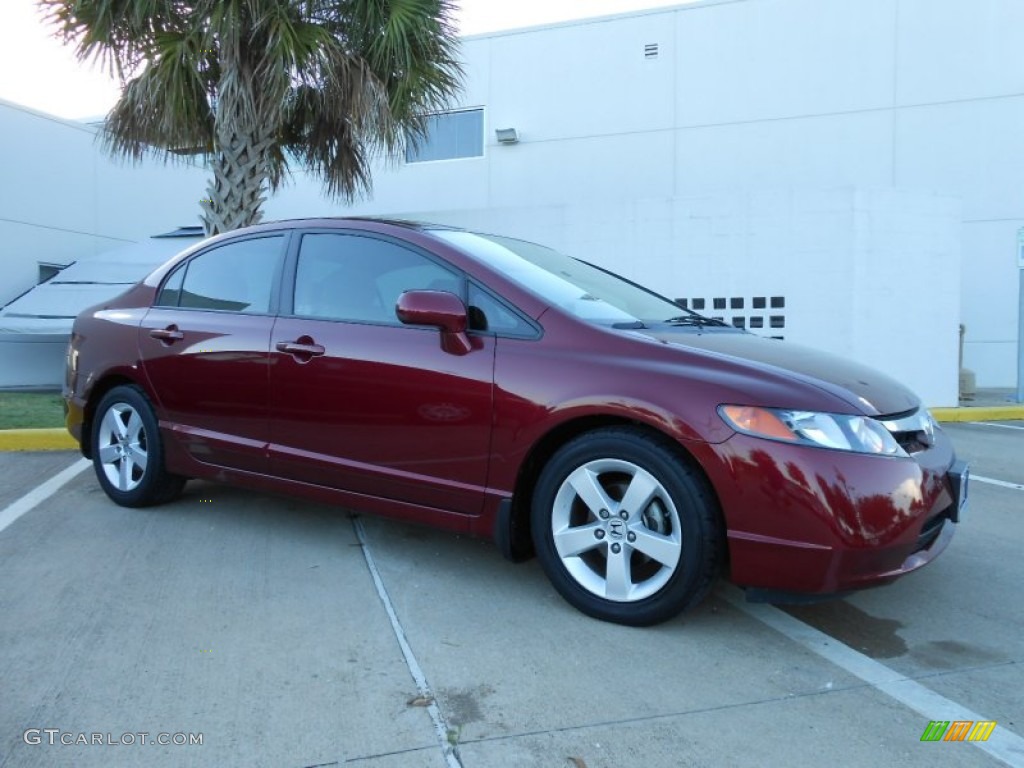 2008 Civic EX Sedan - Habanero Red Pearl / Ivory photo #1