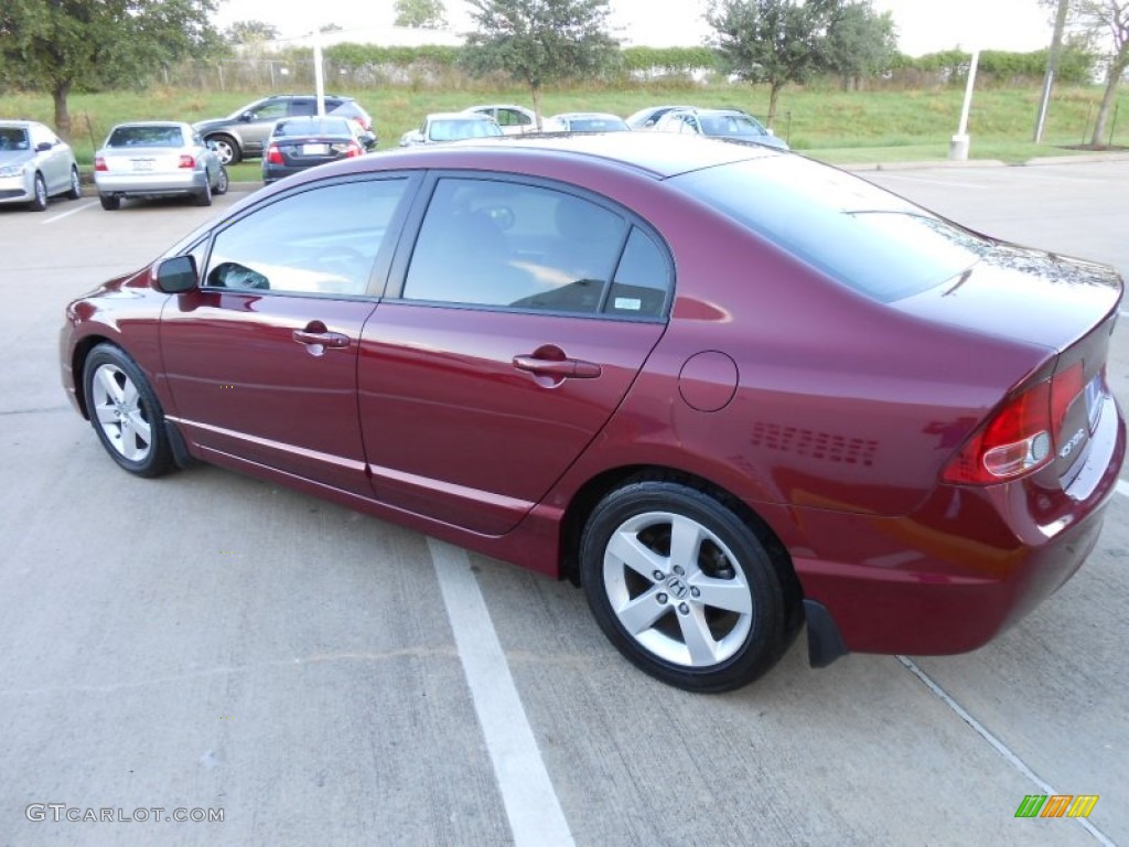 2008 Civic EX Sedan - Habanero Red Pearl / Ivory photo #5