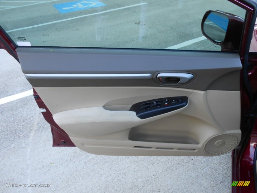 2008 Civic EX Sedan - Habanero Red Pearl / Ivory photo #12