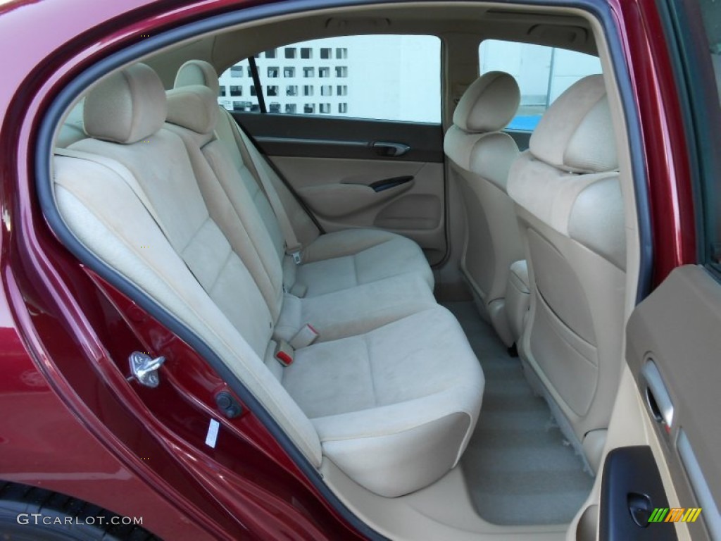 2008 Civic EX Sedan - Habanero Red Pearl / Ivory photo #18