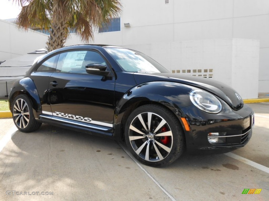 2012 Beetle Turbo - Deep Black Pearl Metallic / Titan Black photo #1