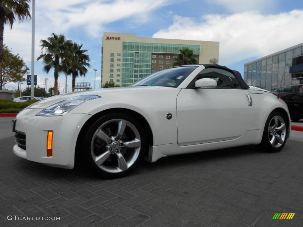 2006 350Z Touring Roadster - Pikes Peak White Pearl / Frost Leather photo #1