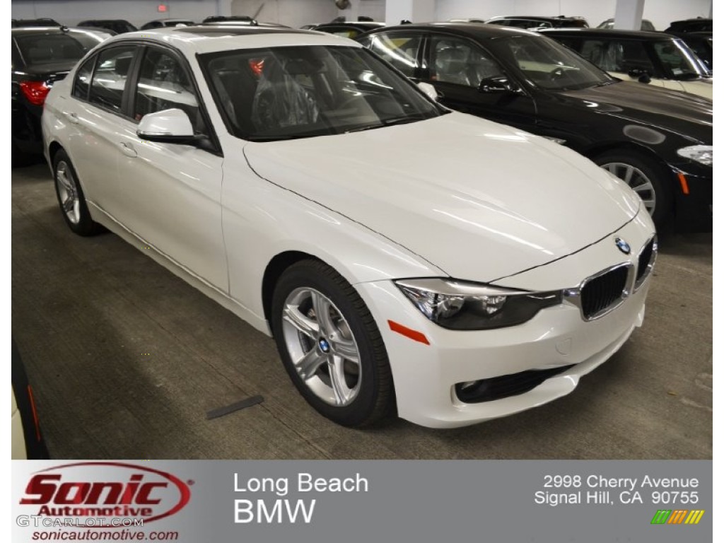 2012 3 Series 328i Sedan - Mineral White Metallic / Black photo #1