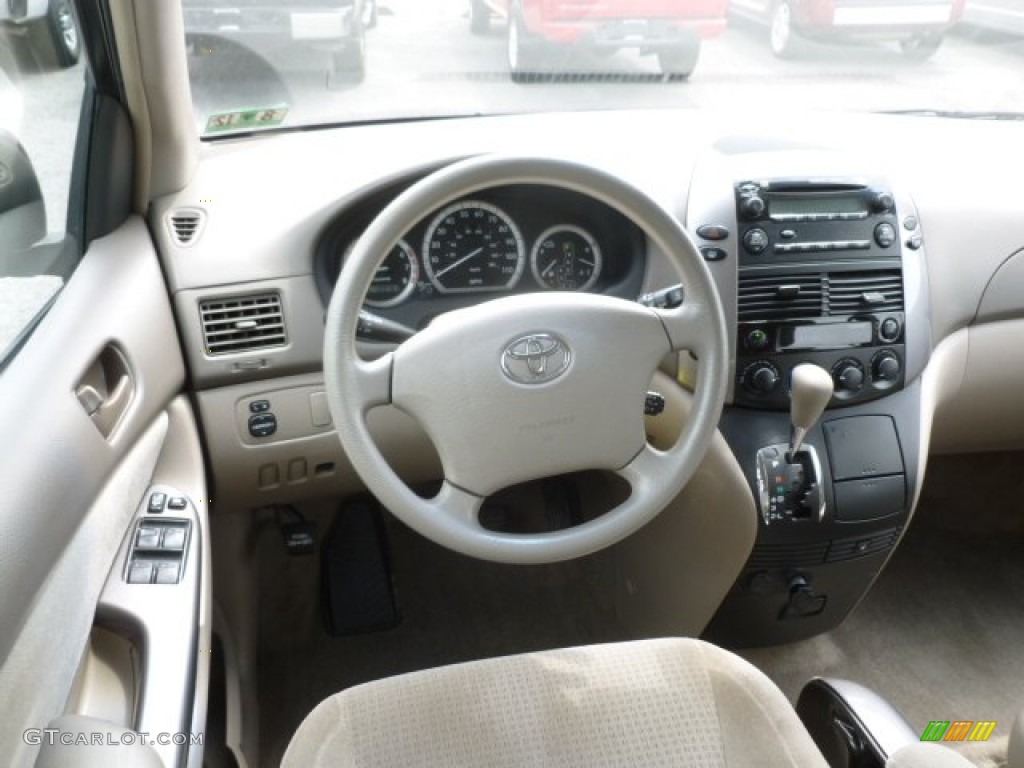 2006 Toyota Sienna CE Taupe Dashboard Photo #68435021