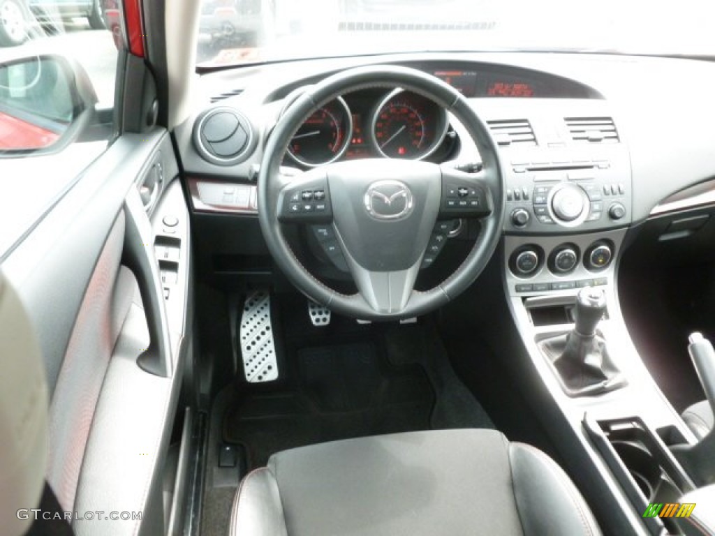 2010 Mazda MAZDA3 MAZDASPEED3 Sport 5 Door Black/Red Dashboard Photo #68435471