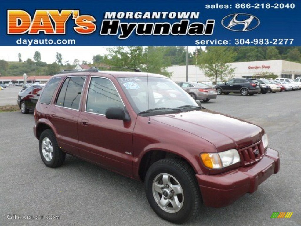 2002 Sportage 4x4 - Pepper Red / Gray photo #1