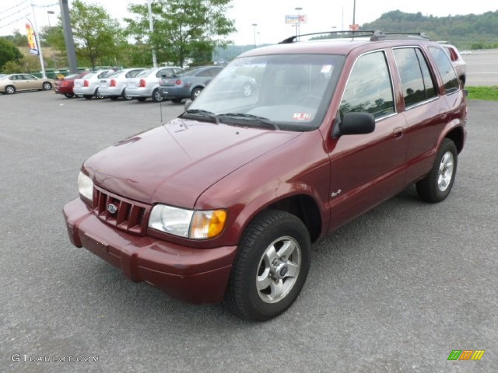 2002 Sportage 4x4 - Pepper Red / Gray photo #3