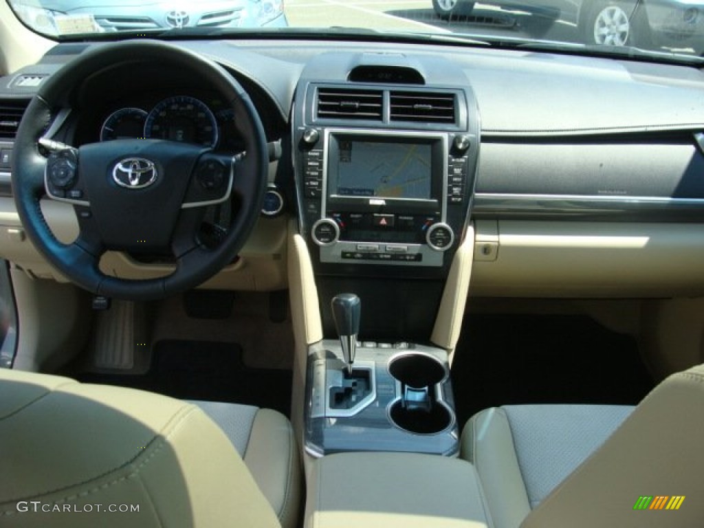 2012 Toyota Camry Hybrid XLE Ivory Dashboard Photo #68437664