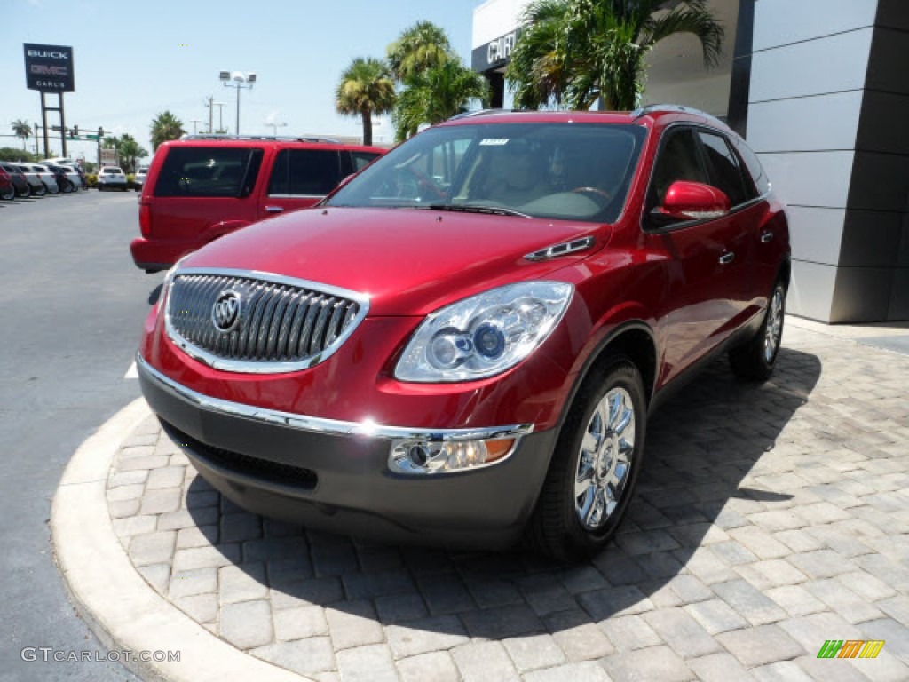 2012 Enclave FWD - Crystal Red Tintcoat / Cashmere photo #3