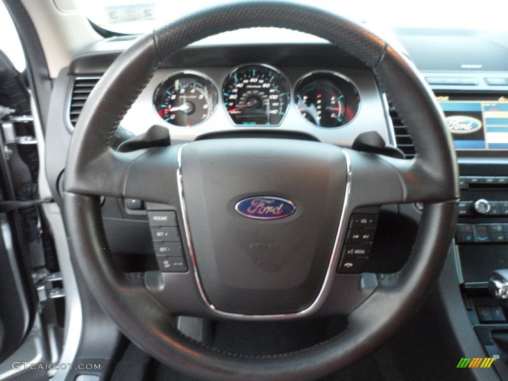 2010 Ford Taurus SHO AWD Charcoal Black Steering Wheel Photo #68439779