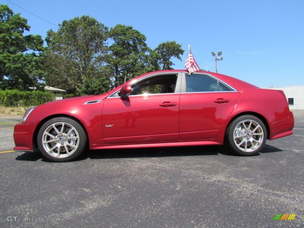 2012 CTS -V Sedan - Crystal Red Tintcoat / Ebony/Ebony photo #3