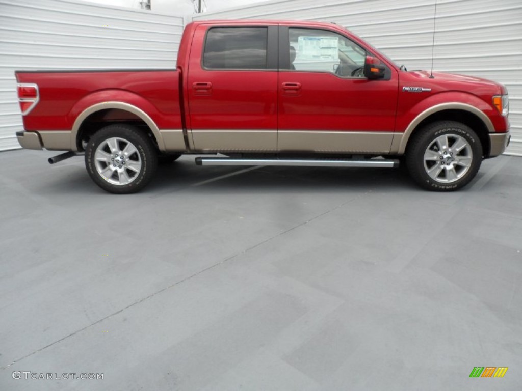 Red Candy Metallic 2012 Ford F150 Lariat SuperCrew Exterior Photo #68442462