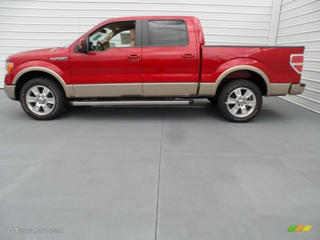 Red Candy Metallic 2012 Ford F150 Lariat SuperCrew Exterior Photo #68442491
