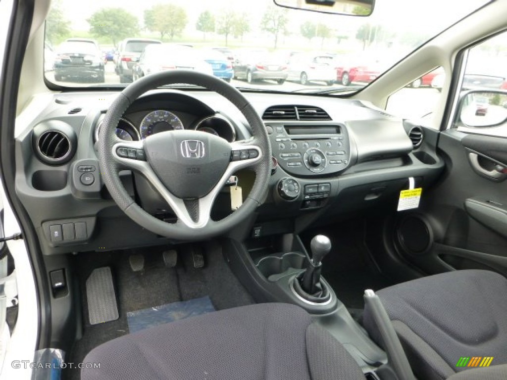 Black Interior 2012 Honda Fit Sport Photo #68443124