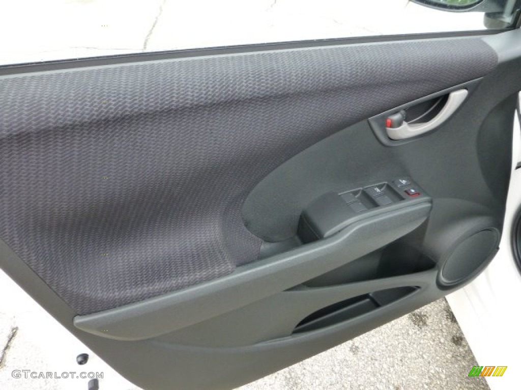 2012 Honda Fit Sport Black Door Panel Photo #68443142