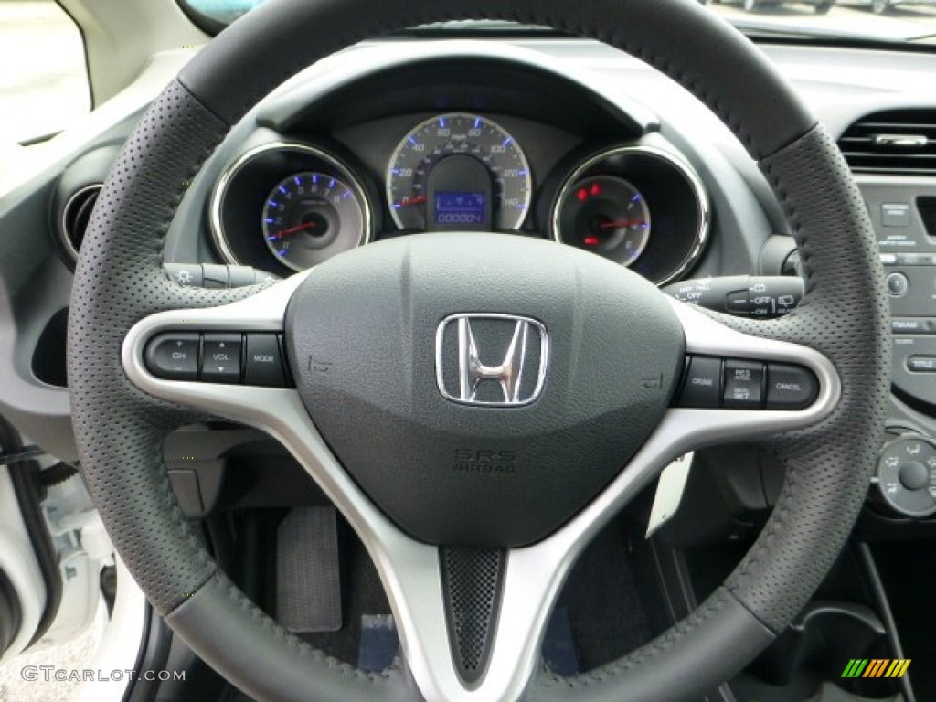 2012 Honda Fit Sport Black Steering Wheel Photo #68443169