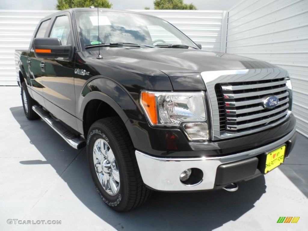 2012 F150 XLT SuperCrew 4x4 - Tuxedo Black Metallic / Steel Gray photo #1