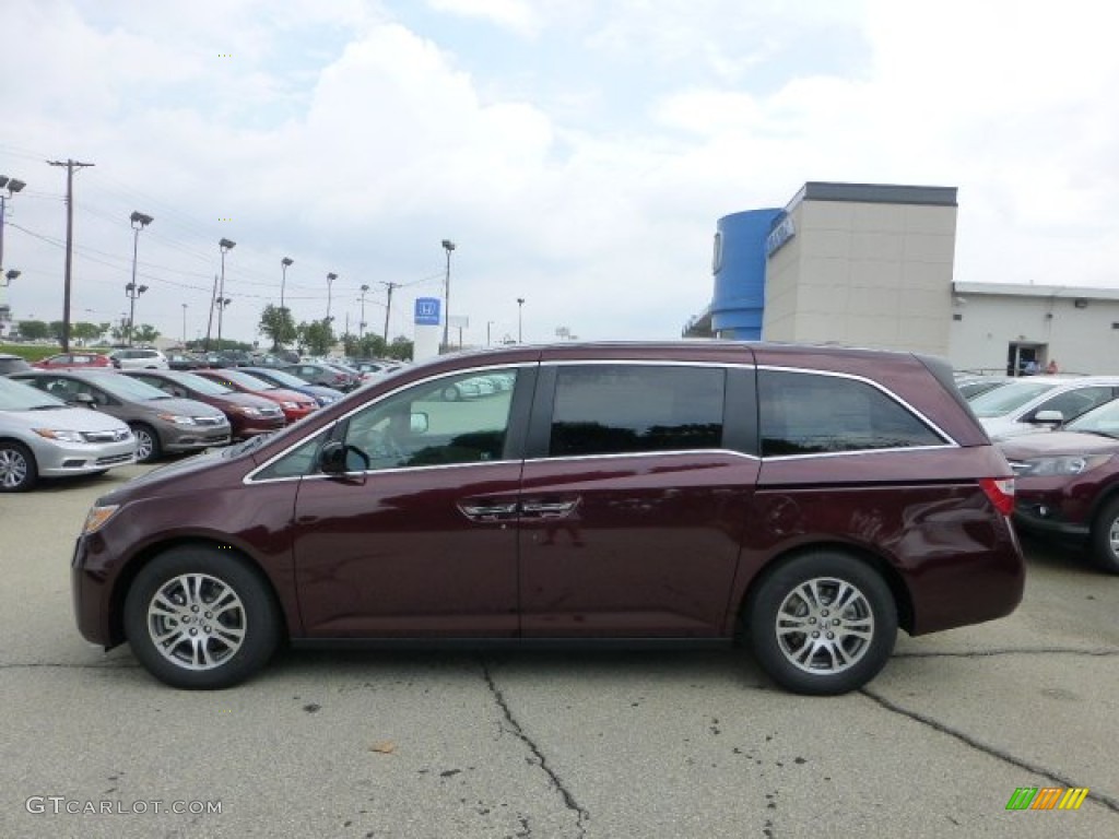 2012 Odyssey EX-L - Dark Cherry Pearl II / Beige photo #1