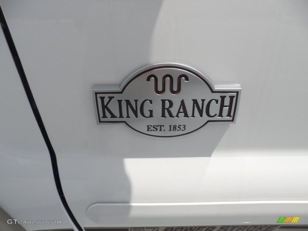 2012 F250 Super Duty King Ranch Crew Cab 4x4 - White Platinum Metallic Tri-Coat / Chaparral Leather photo #11