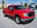 2007 Fire Red GMC Sierra 1500 SLT Extended Cab 4x4  photo #3