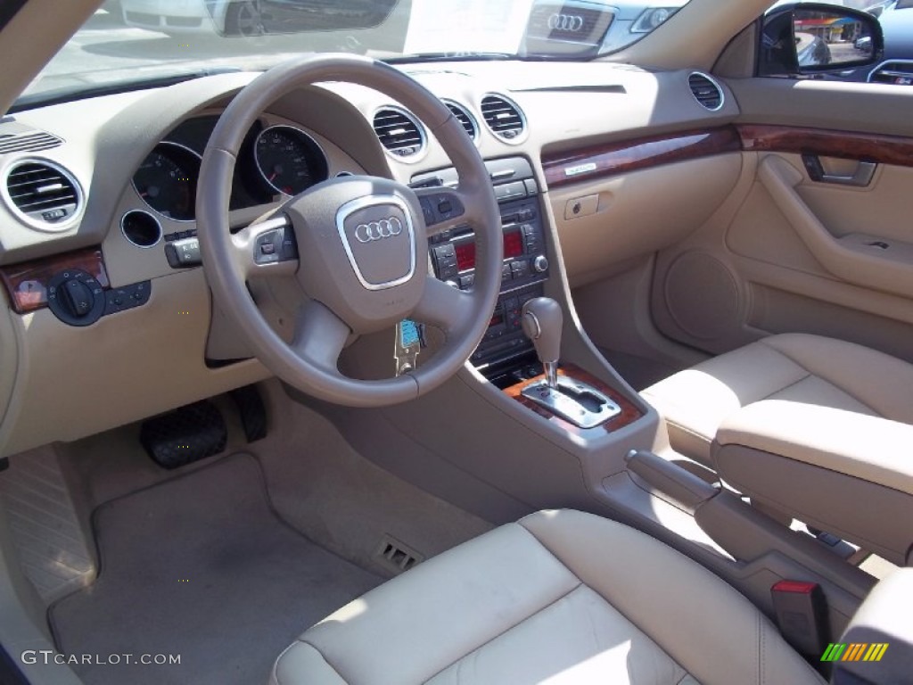 Beige Interior 2009 Audi A4 2.0T quattro Cabriolet Photo #68445398