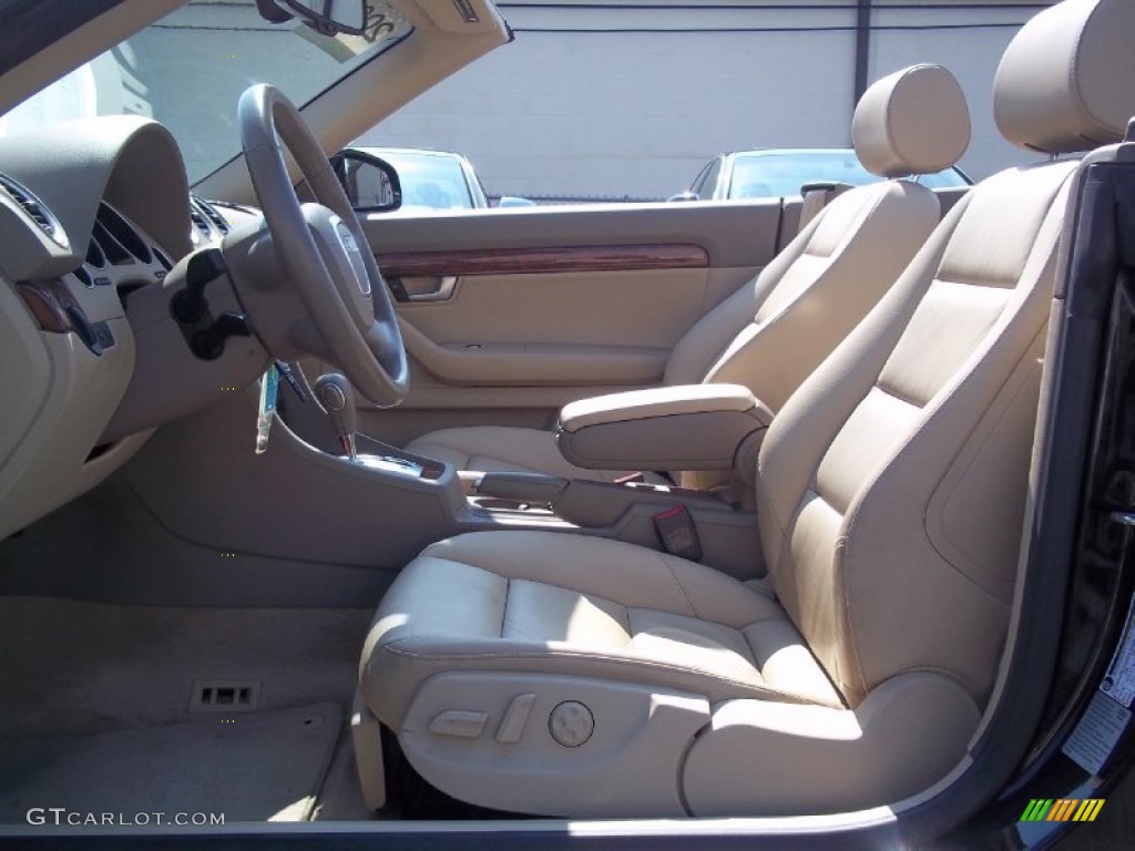 Beige Interior 2009 Audi A4 2.0T quattro Cabriolet Photo #68445404