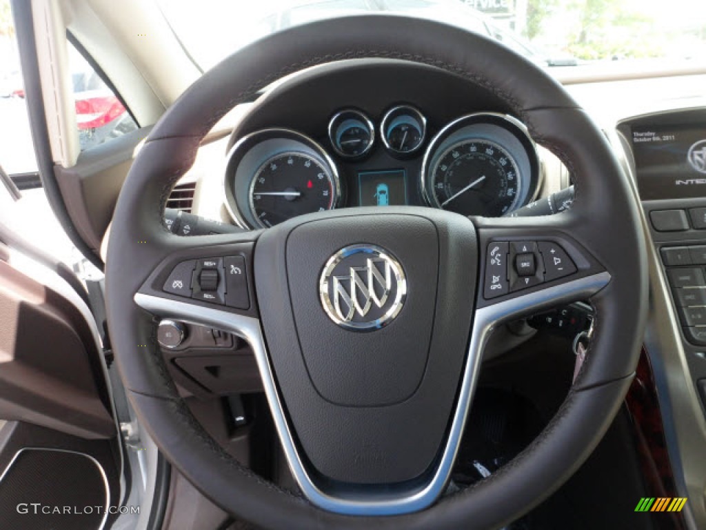 2012 Buick Verano FWD Cashmere Steering Wheel Photo #68445647
