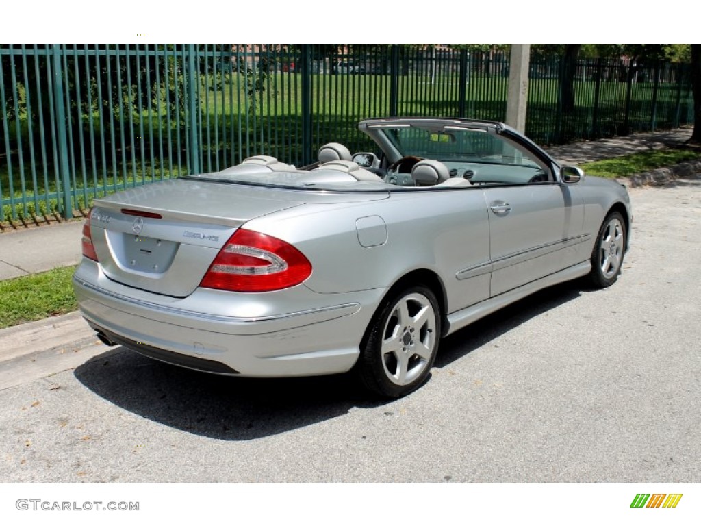 2005 CLK 500 Cabriolet - Brilliant Silver Metallic / Ash photo #10