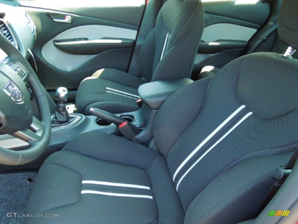 Black/Light Diesel Gray Interior 2013 Dodge Dart Rallye Photo #68446376
