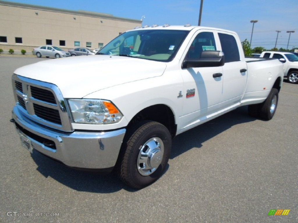 Bright White 2012 Dodge Ram 3500 HD ST Crew Cab 4x4 Dually Exterior Photo #68446541