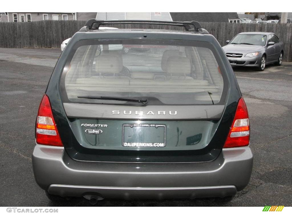 2005 Forester 2.5 XS L.L.Bean Edition - Woodland Green Pearl / Beige photo #6