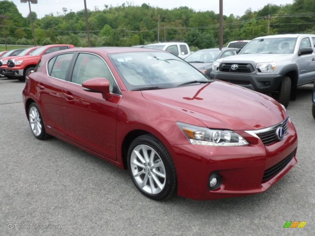 2011 CT 200h Hybrid Premium - Matador Red Mica / Ecru photo #1