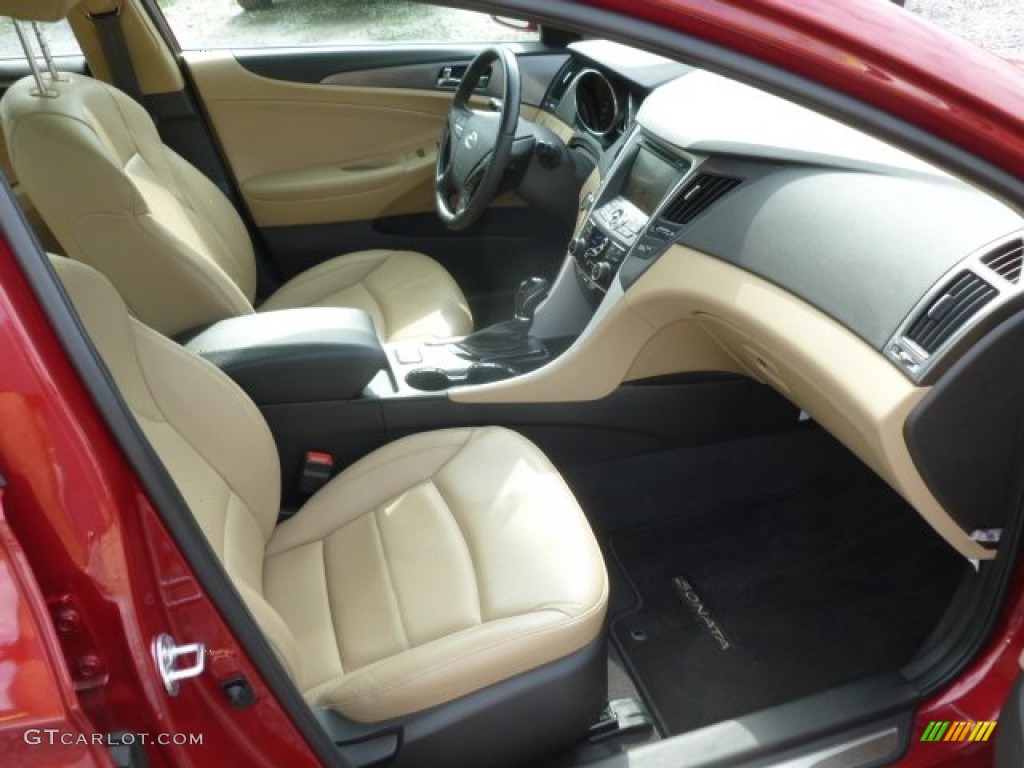 2011 Sonata Hybrid - Venetian Red / Camel photo #7