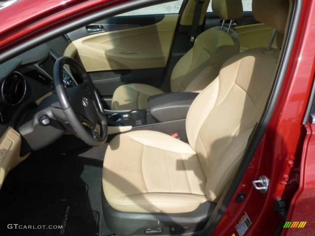 2011 Sonata Hybrid - Venetian Red / Camel photo #10